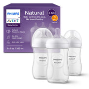 Philips Avent Natural Baby Bottles, Flow 3, 9 oz, 3 Pack, SCY903/03