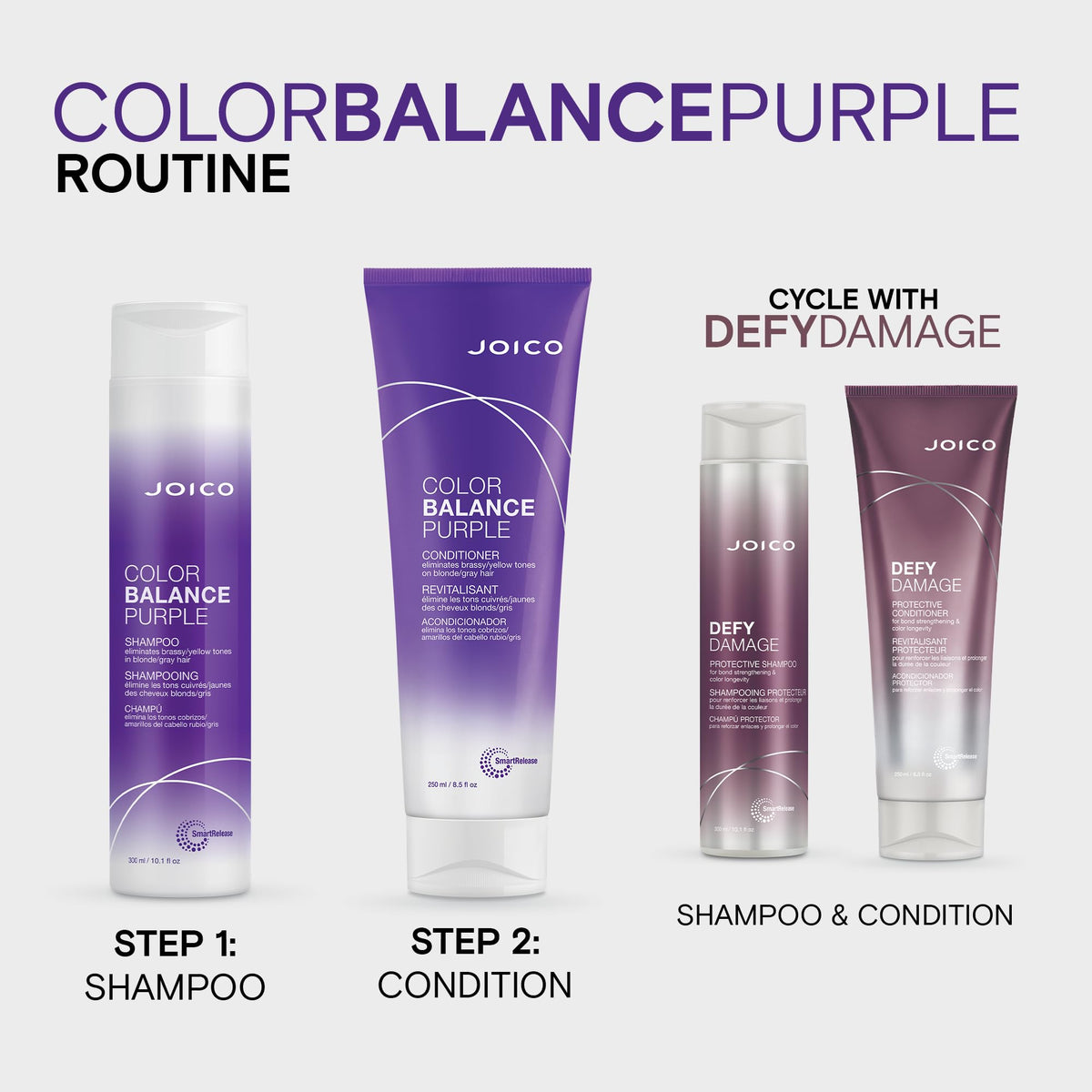 Joico Color Balance Purple Shampoo or Conditioner for Blonde Hair