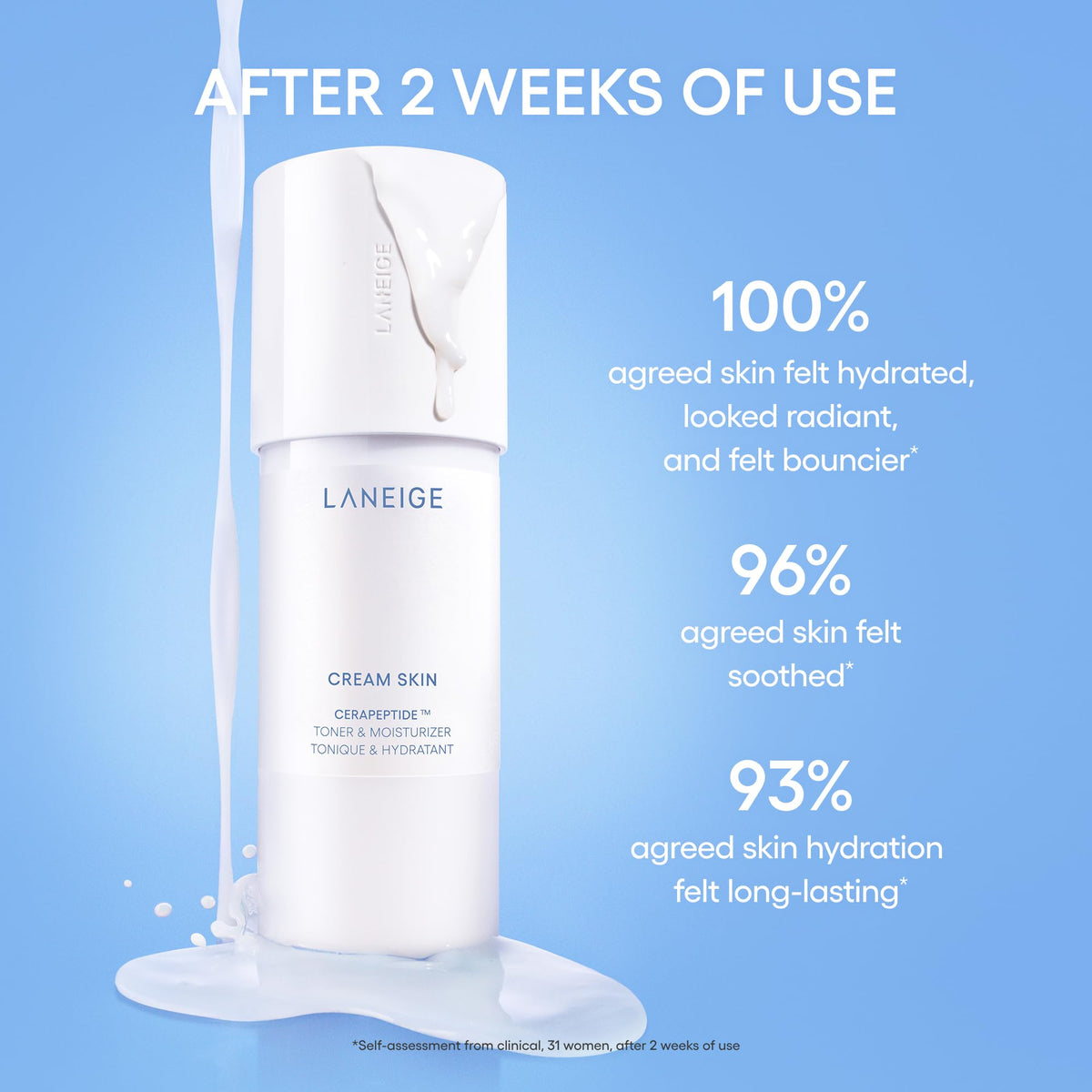 Laneige Cream Skin Toner and Moisturizer Mini