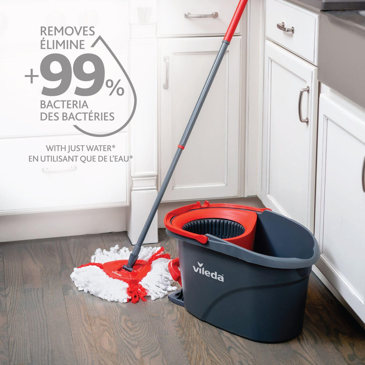 Vileda EasyWring Spin Mop and Bucket System with Power Head
