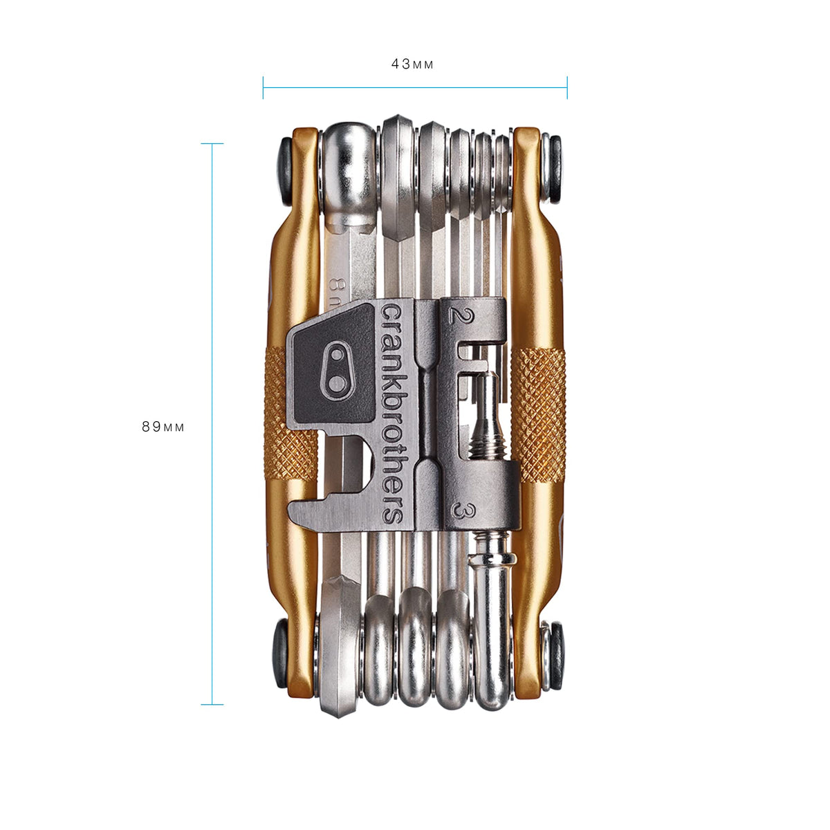 Crankbrothers 10755 Multi Bicycle Tool, 17-Function, Gold