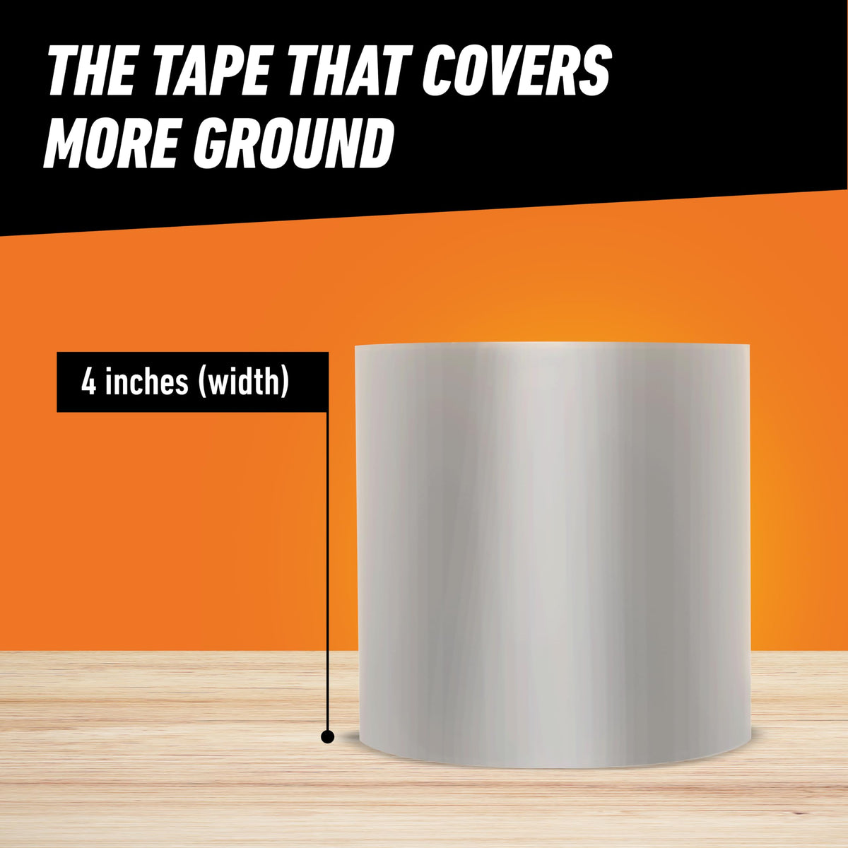 Gorilla Waterproof Patch & Seal Tape, 4 in x 8 ft, Clear