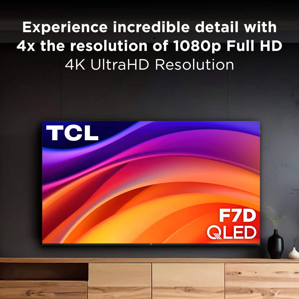 TCL 55-Inch F7D 4K UHD HDR QLED Smart TV with Fire TV, 55F7D