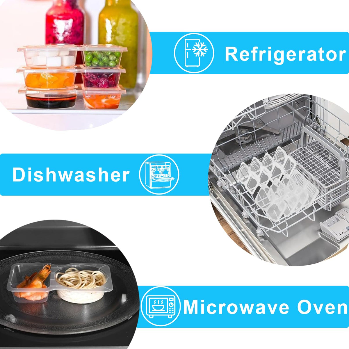 Pure Future Two-Compartment Snack Containers, 20-Pack