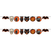 Beistle Retro Vintage Halloween Banners, 2 Piece, 8 In x 6 Ft