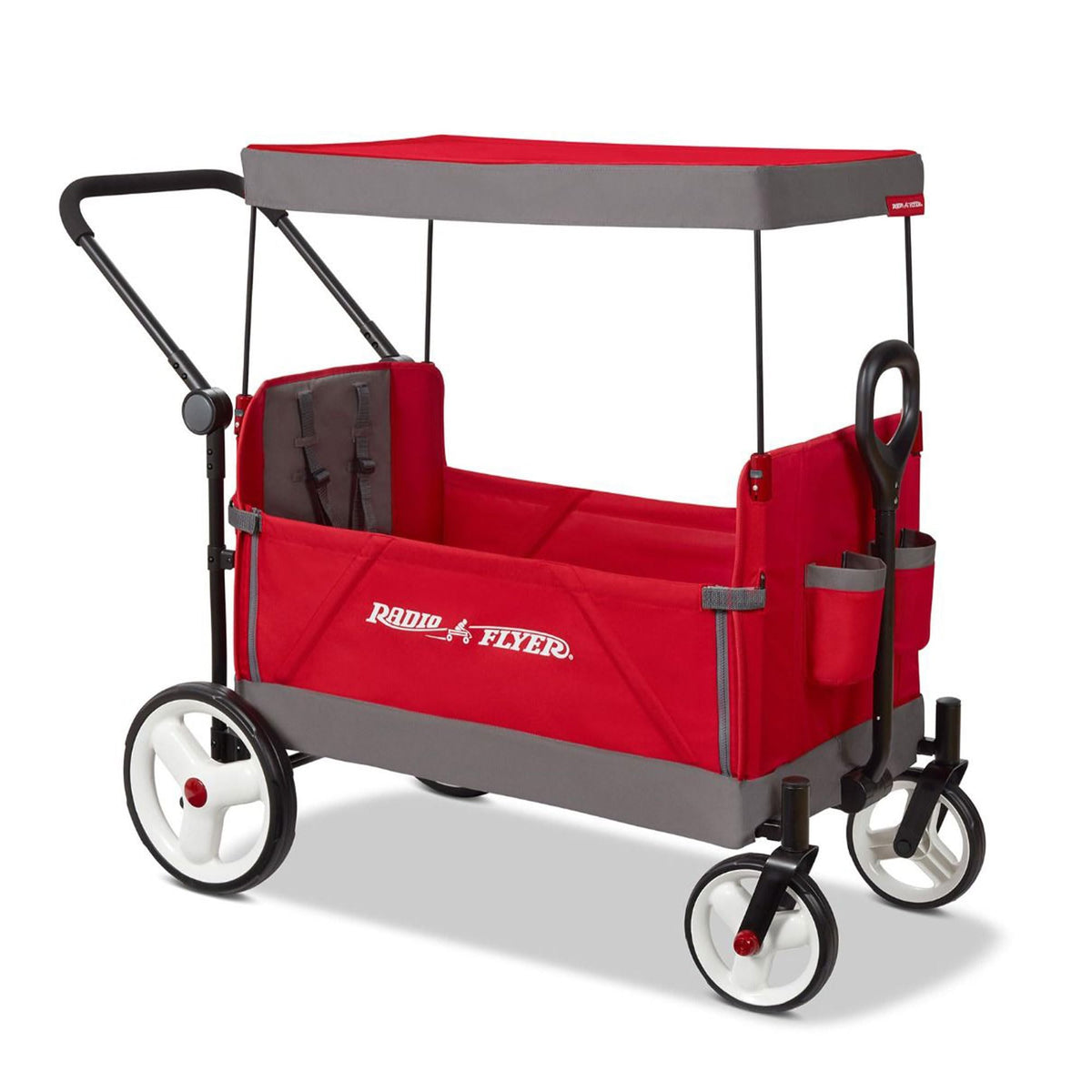 Radio Flyer Convertible Stroller Wagon for Kids, Red