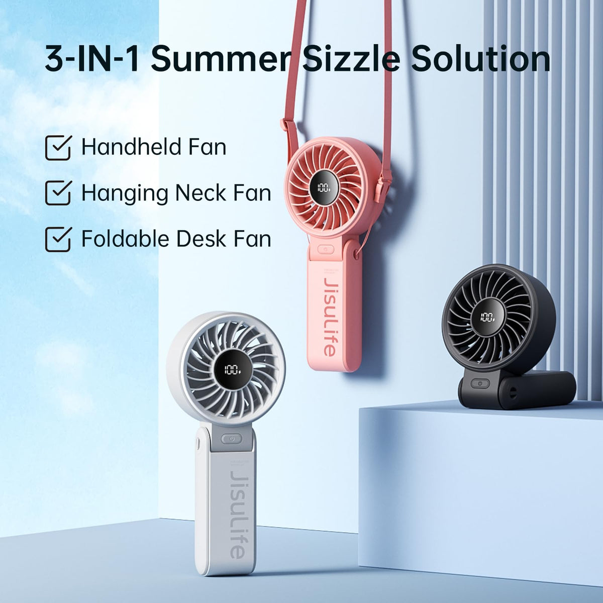 JISULIFE Handheld Fan Life7
