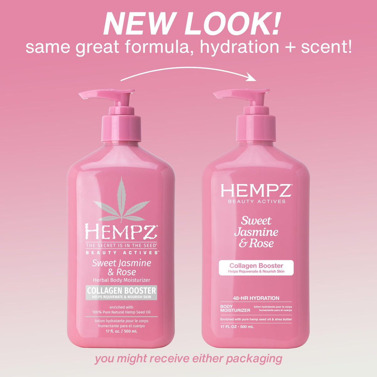 Hempz Body Lotion, Sweet Jasmine and Rose, 17 Oz