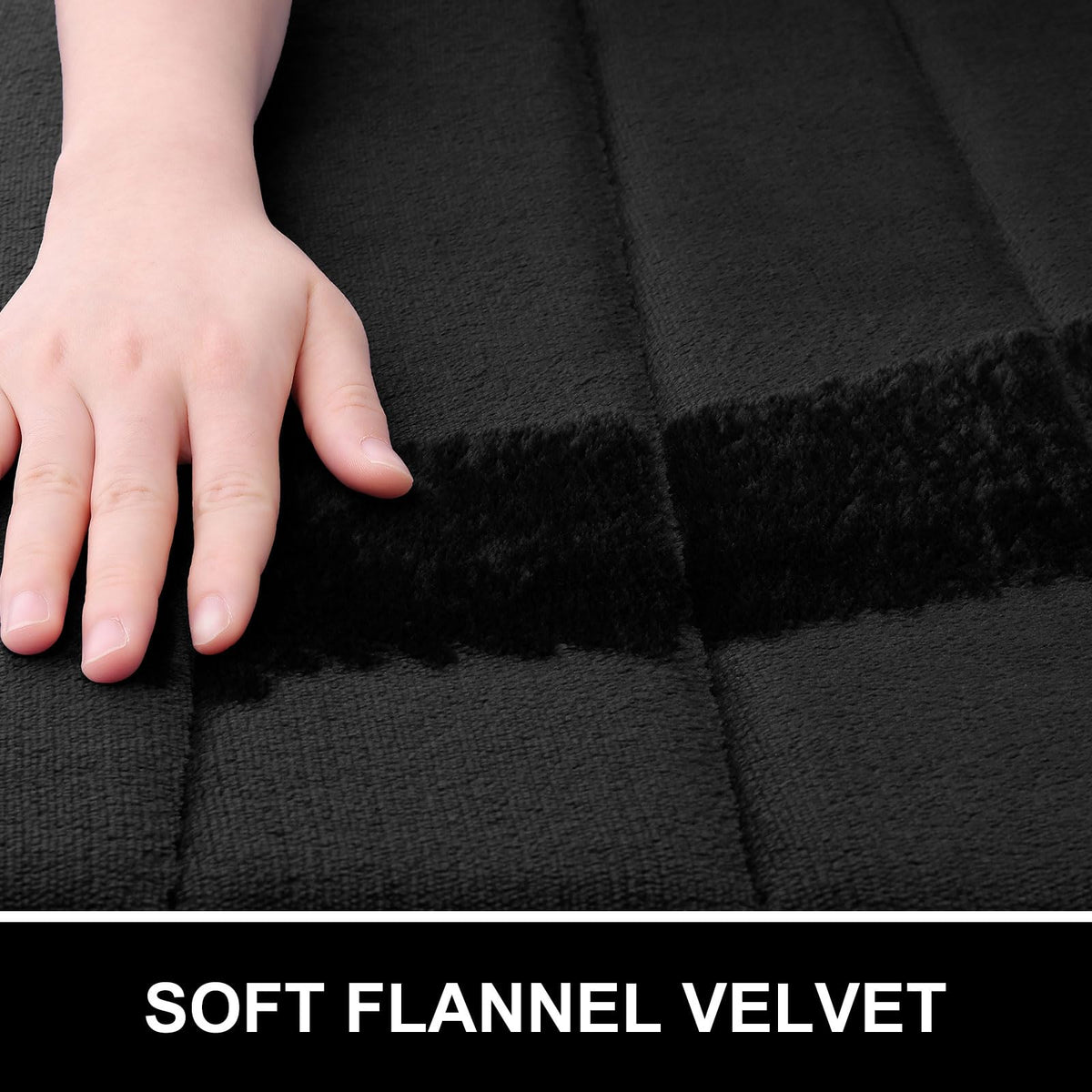 OLANLY Memory Foam Bath Mat, 16" x 24", Black