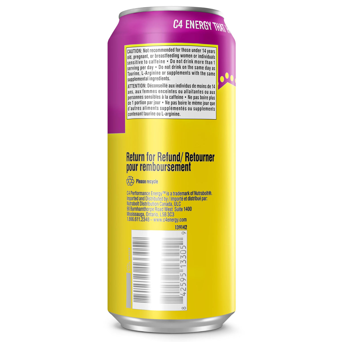 C4 Performance Energy Drink, Grape Popsicle, 12 x 473 ml