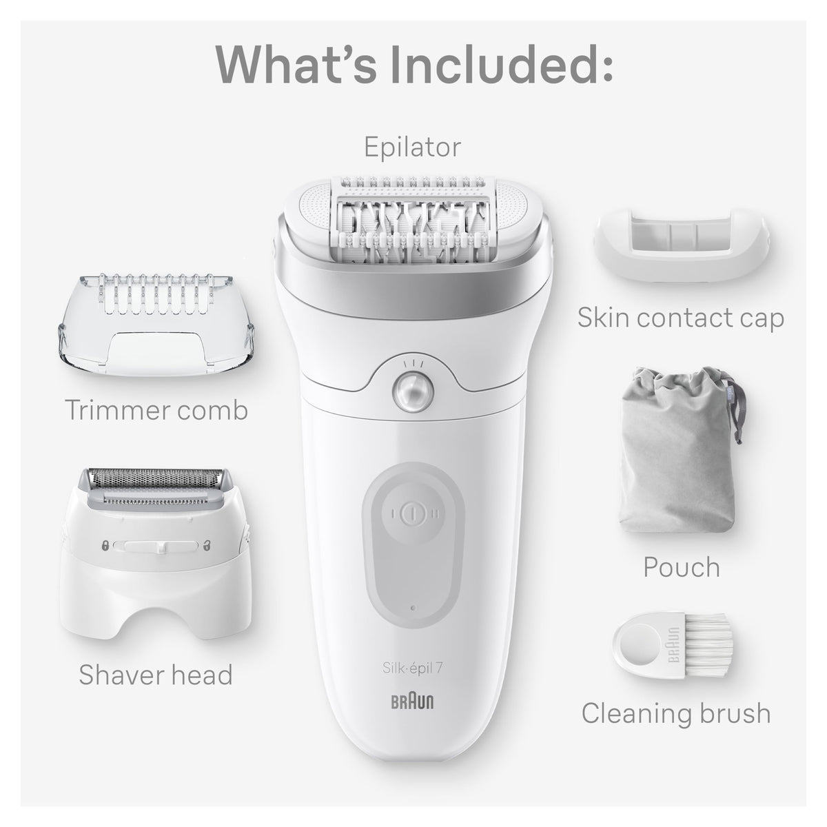 Braun Silk-épil 7 Epilator, SE7-041, Silver