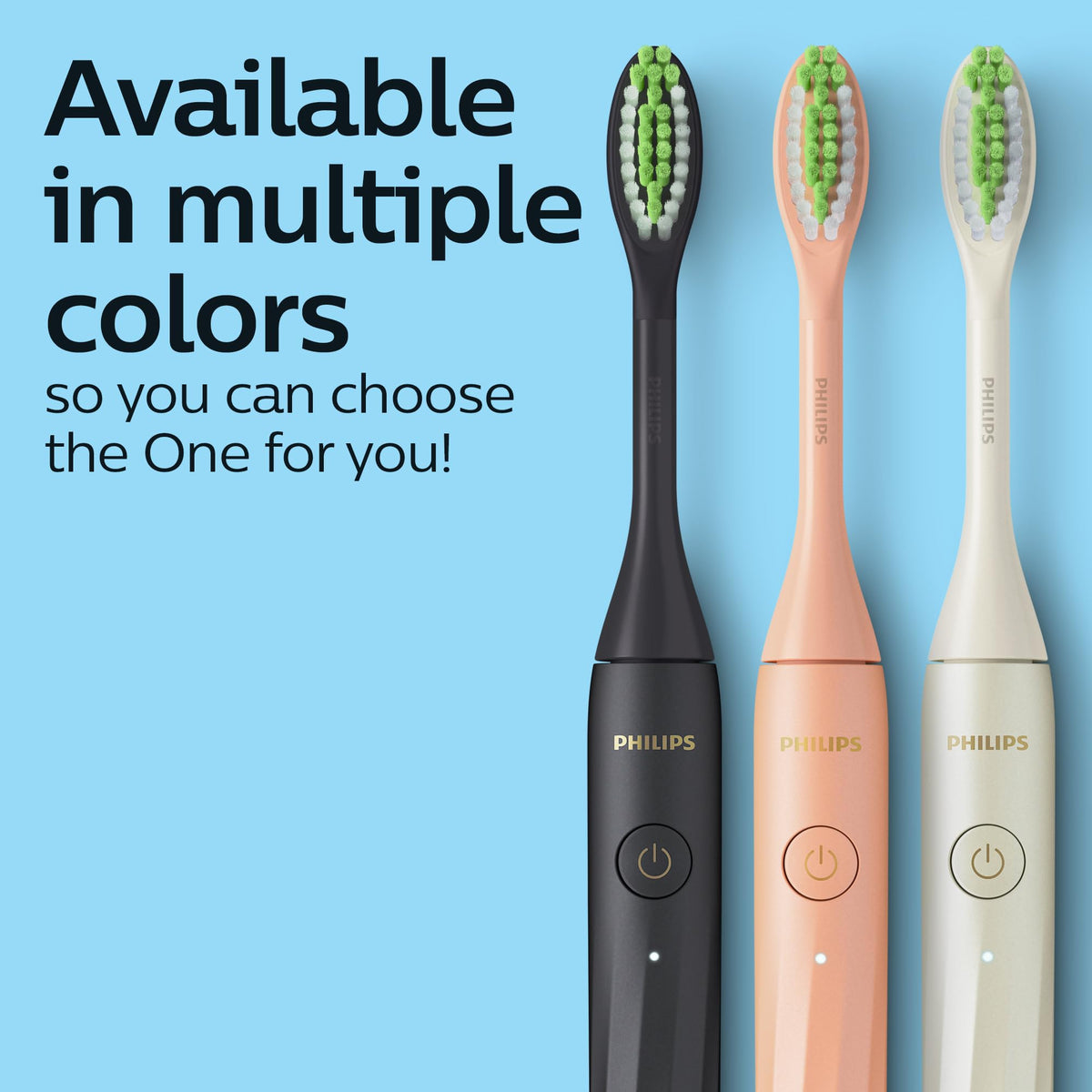 Philips One by Sonicare Battery Toothbrush, 1 Brush Head, Champagne