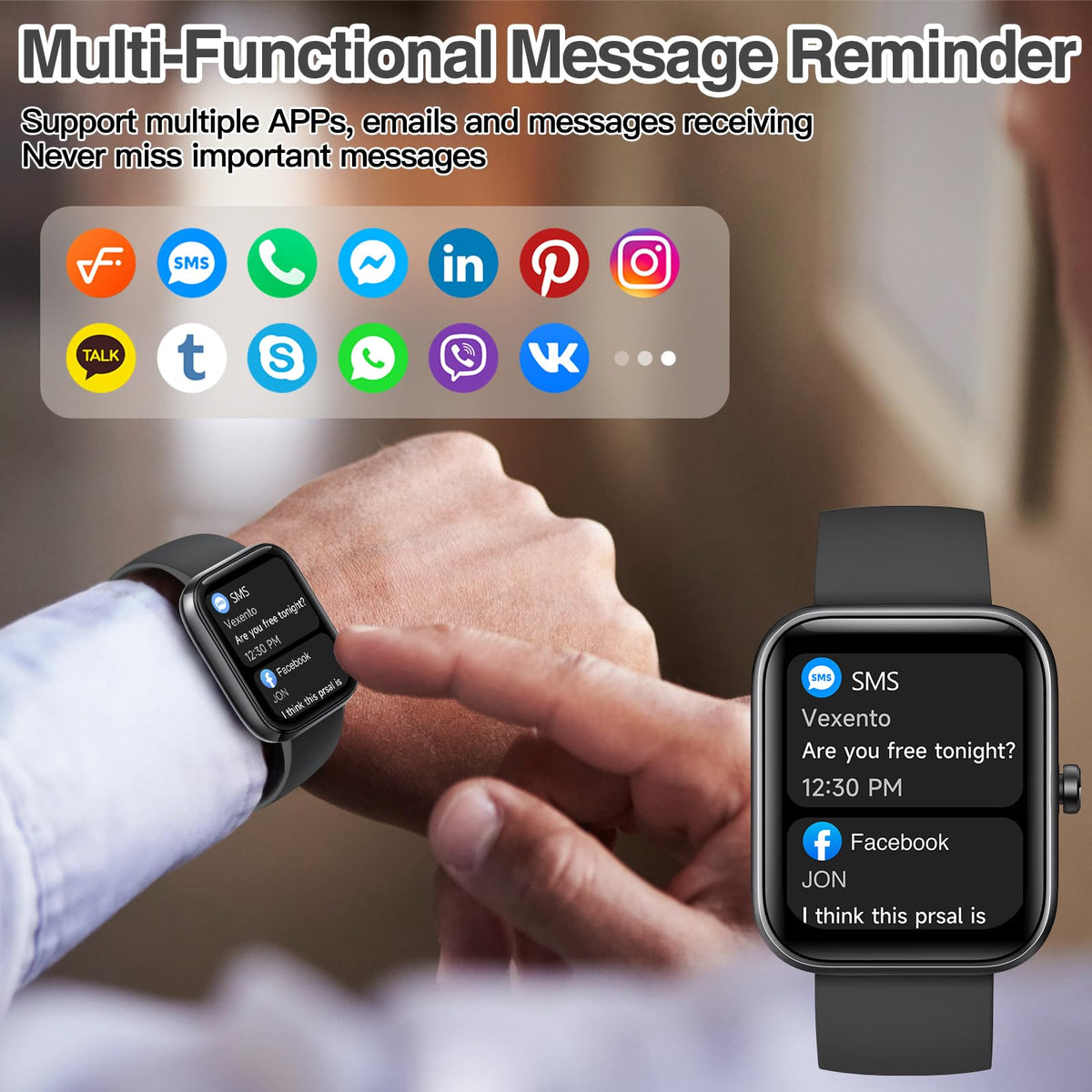 Smart Watch for Men and Women with Bluetooth Call, Alexa, 1.83 in