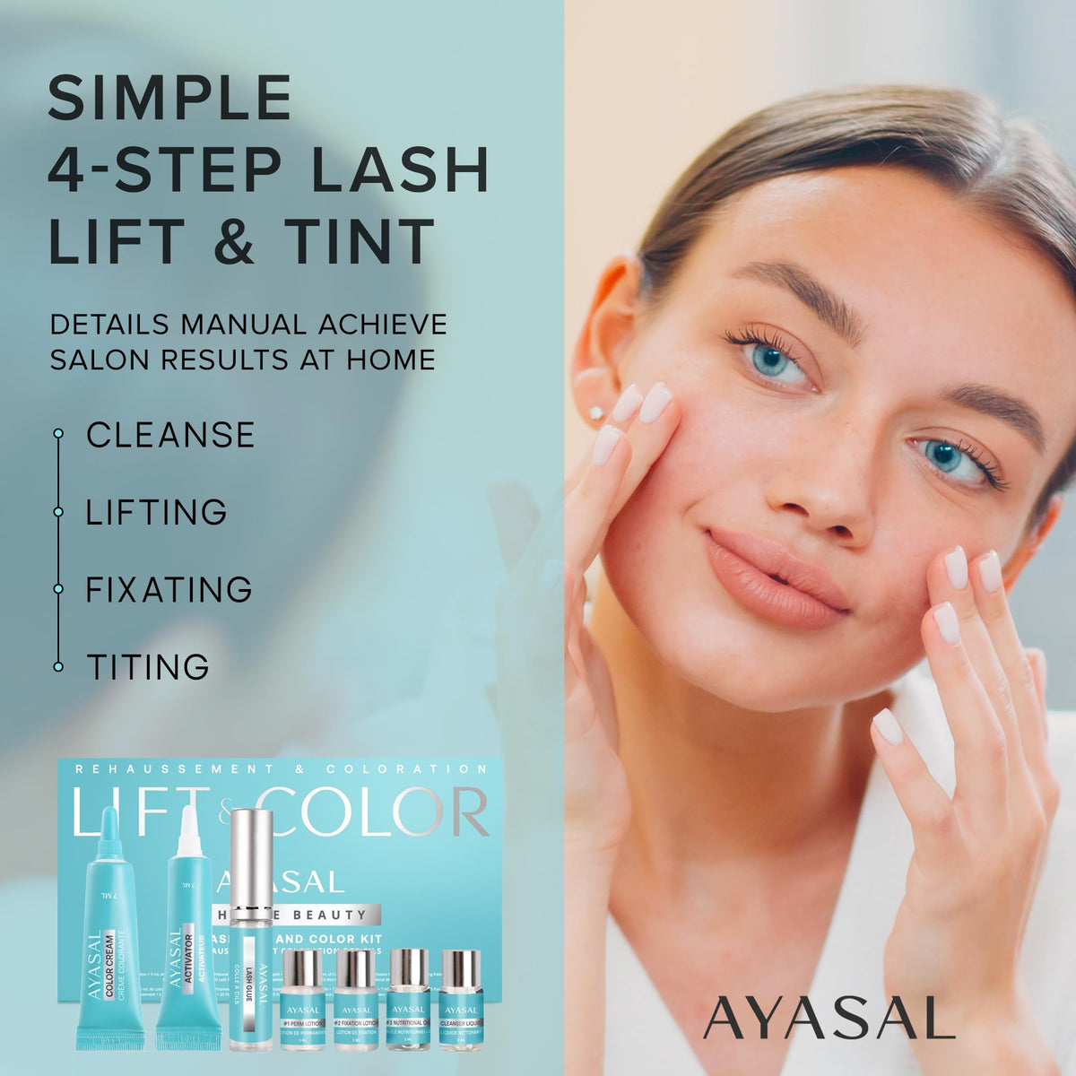 Ayasal Lash Lift and Coloring Kit, Thio-Free
