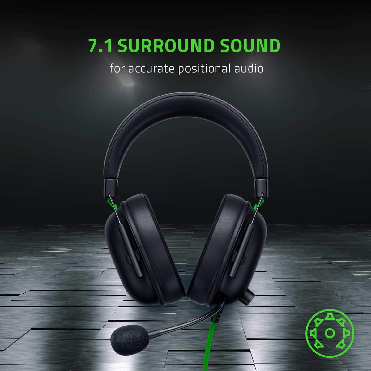 Razer BlackShark V2 X Wired Gaming Headset, Black