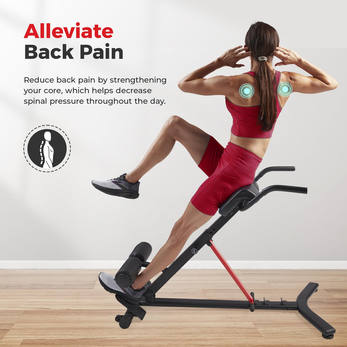 Sunny Health & Fitness Roman Chair Bench with Dip Station