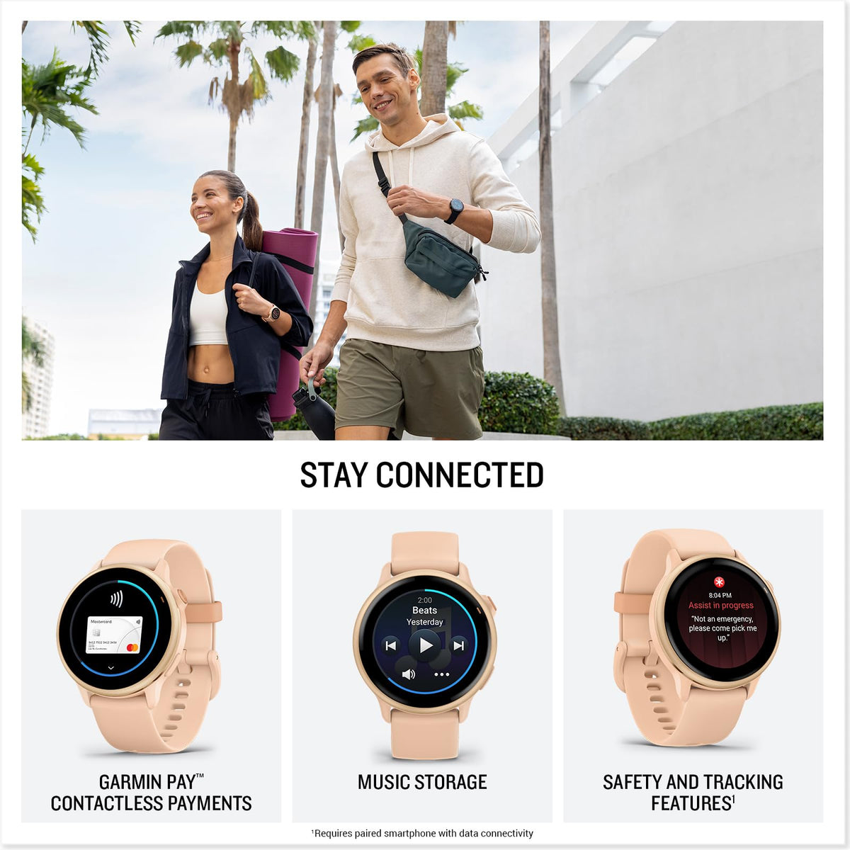 Garmin vívoactive 6 GPS Smartwatch, Metallic Pink Dawn