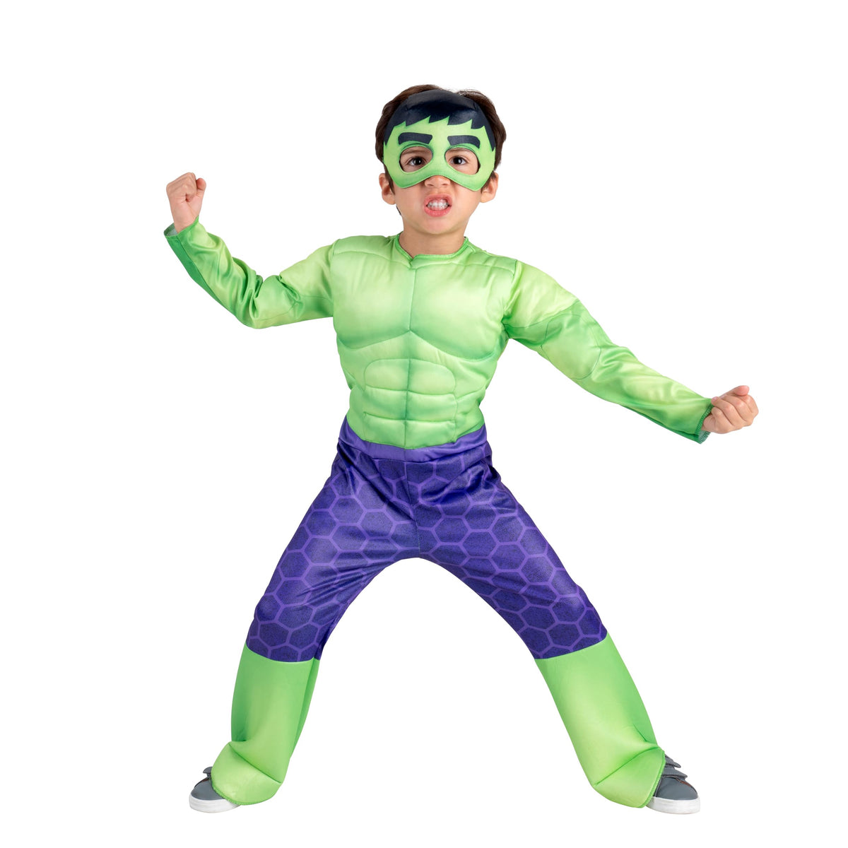 Marvel Hulk Toddler Costume with Padded Jumpsuit and Mask, 3T-4T
