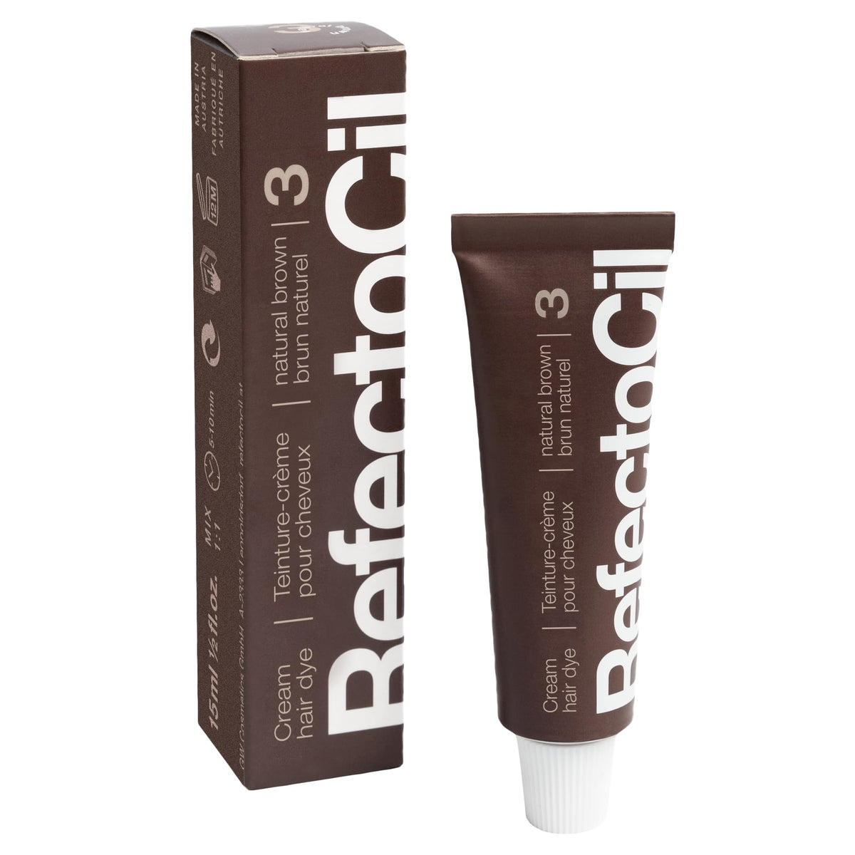 RefectoCil Hair Tinting Kit, Natural Brown #3