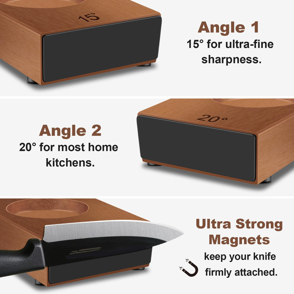 Abardi Rolling Knife Sharpener Kit, Walnut