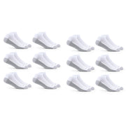 Fruit of the Loom Men's Dual Defense Socks, White/Grey, 12 Pair