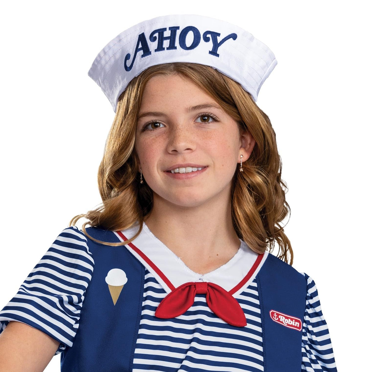 Robin Scoops Ahoy Stranger Things Costume with Hat, Kids (7-8)