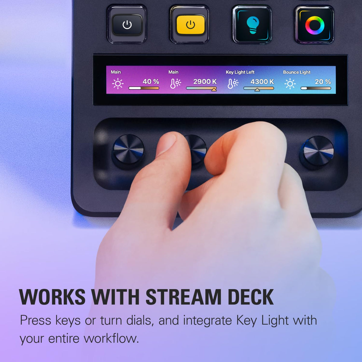 Elgato Key Light, 2800 Lumens Studio Light with Desk Clamp