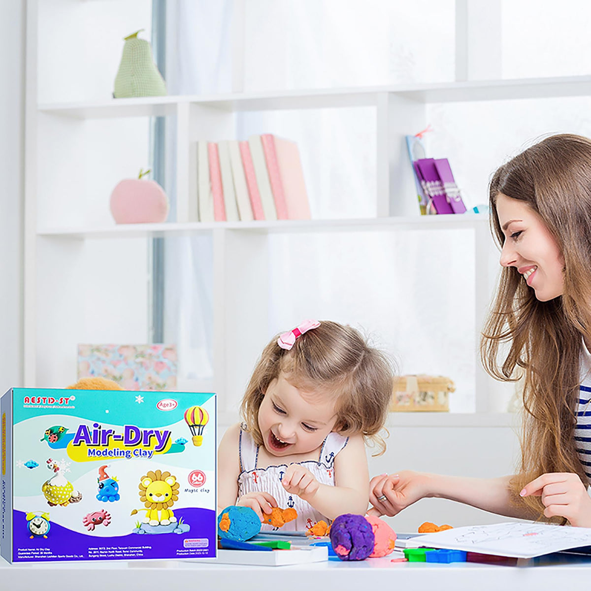 Aestd-ST Air Dry Modelling Clay Kit, 66 Colours