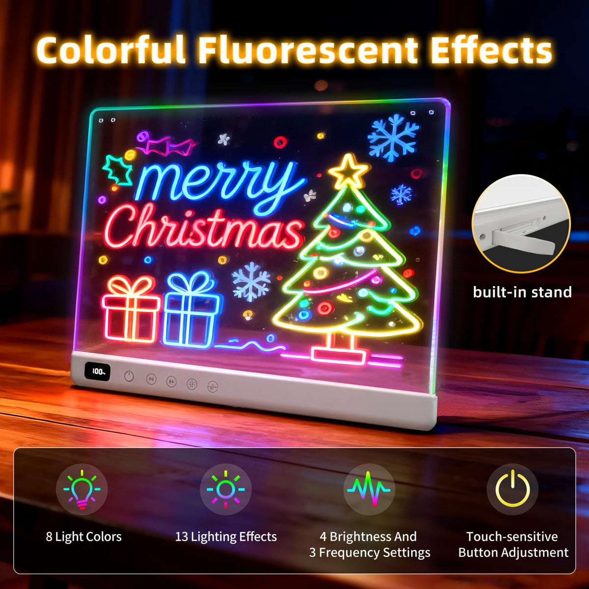 Lumiboard LED Drawing Board with 13 Light Effects, 13.7 x 10 inch