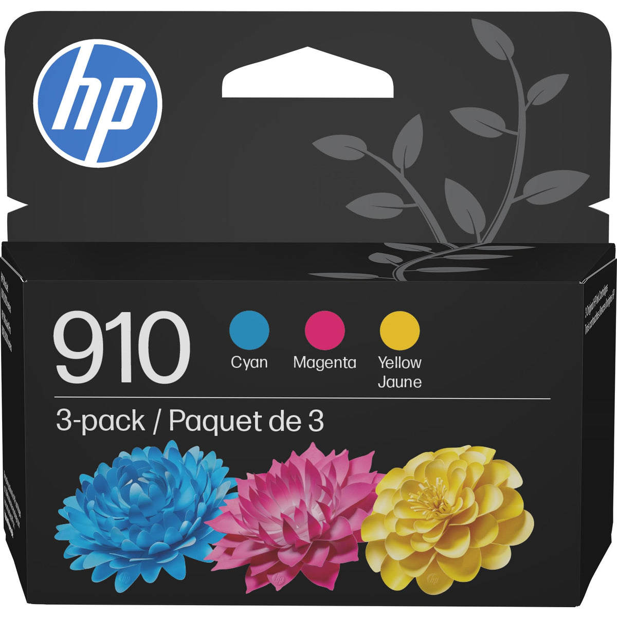 HP 910 Cyan/Magenta/Yellow Original Ink Cartridges (3 Pack), 3YN97AN
