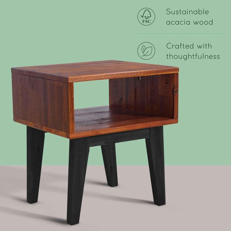 Serena Solid Acacia Wood Nightstand