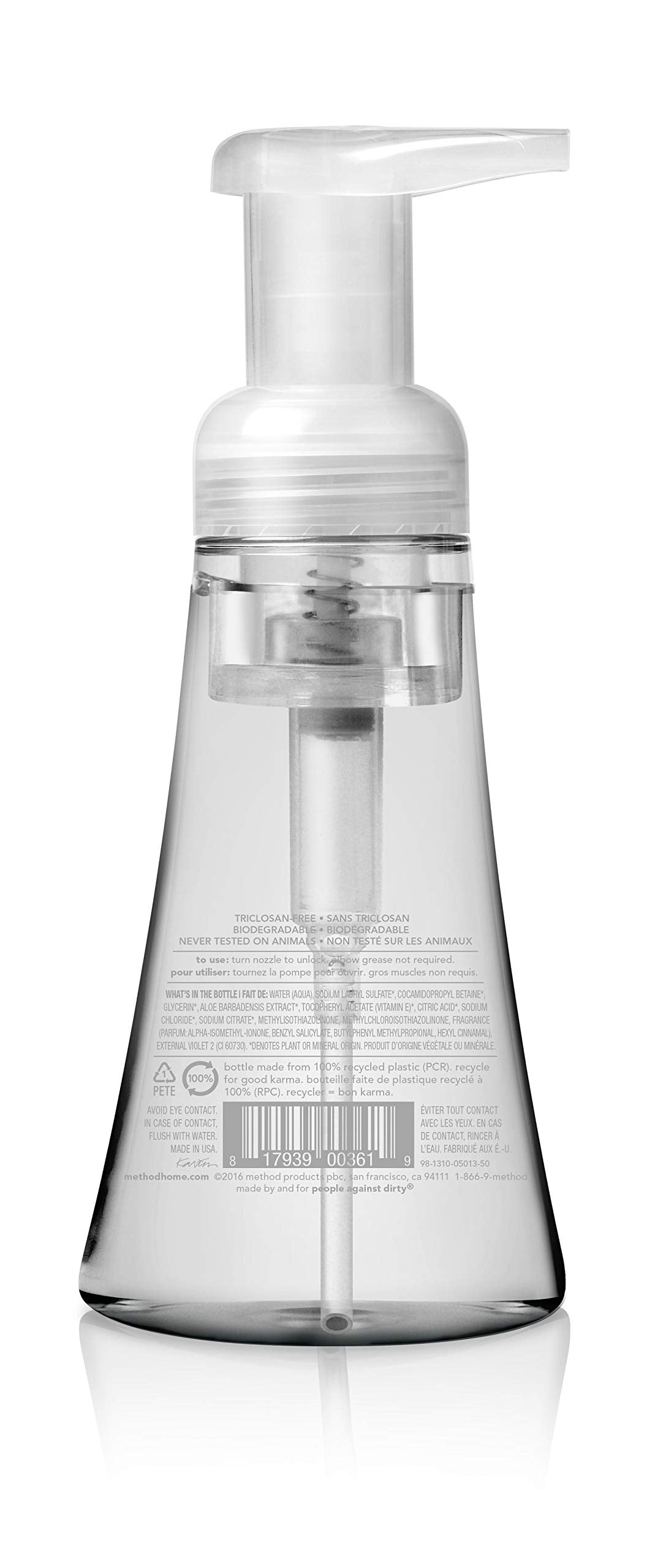 Method Foaming Hand Soap, Sweet Water, 300mL, 6 Pack