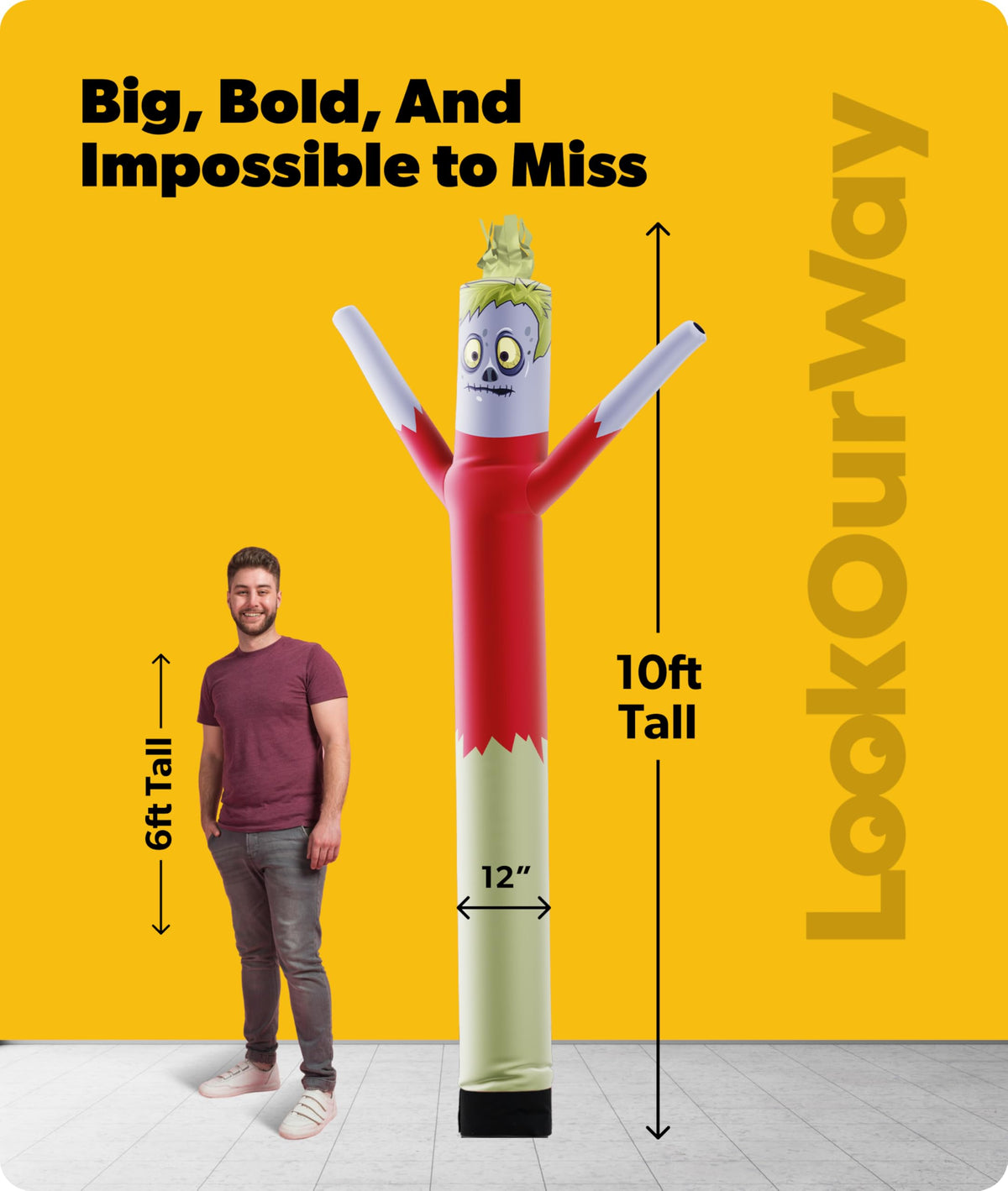 LookOurWay Monster Air Dancers Inflatable Tube Man, 10ft