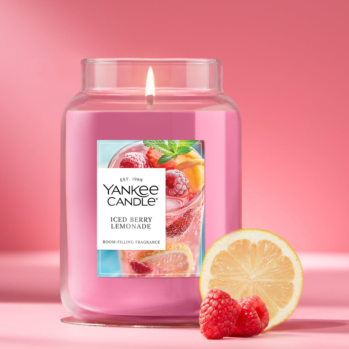 Yankee Candle Large Jar Scented Candle, Iced Berry Lemonade, 22oz