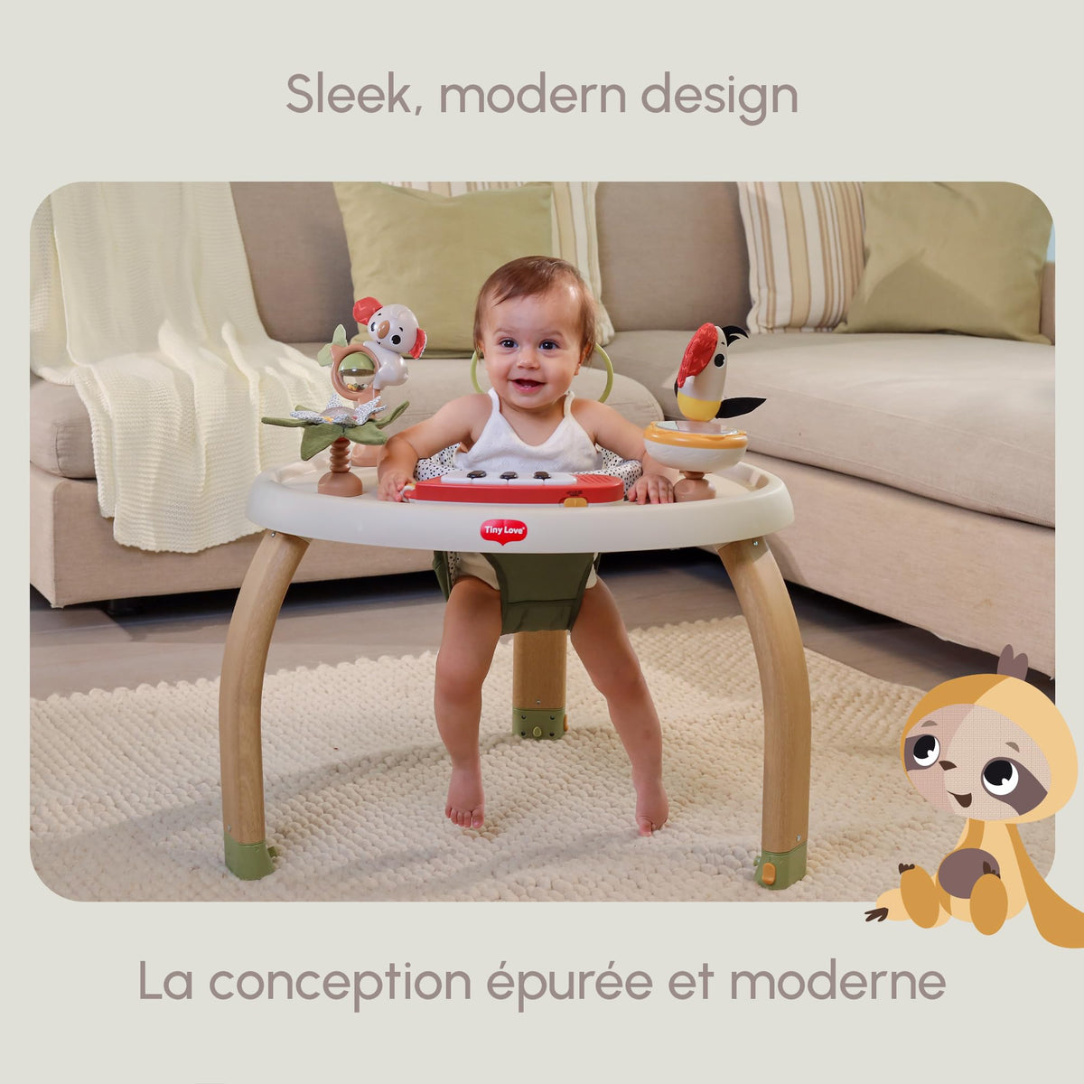 Tiny Love 5-in-1 Here I Grow Stationary Activity Center, Boho Chic