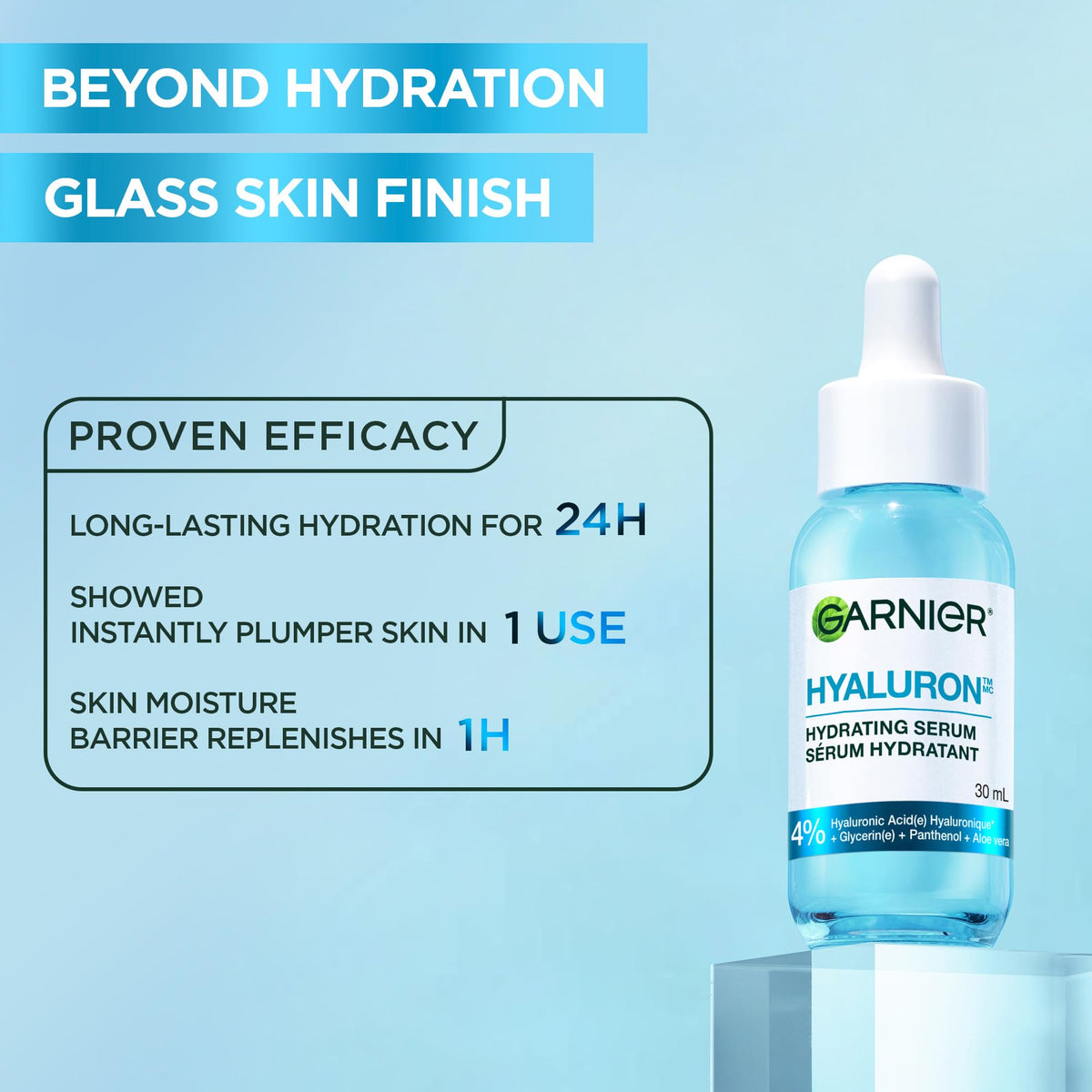 Garnier Hyaluronic Acid Face Serum with Aloe Vera, 30 ml