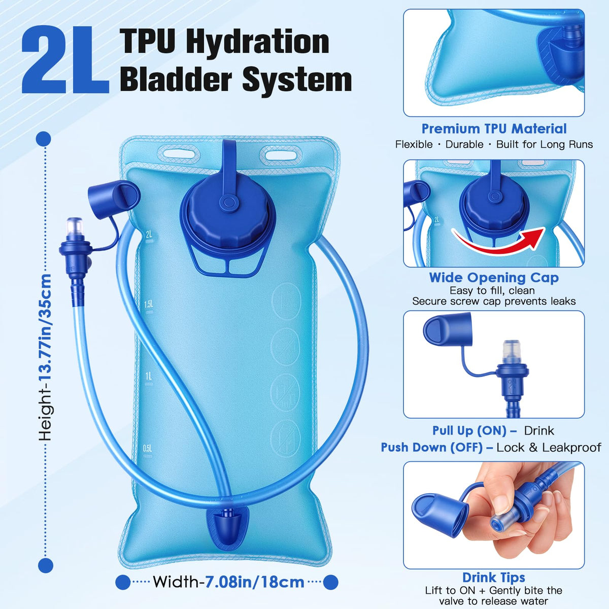Zacro Running Hydration Vest with 2L Water Bladder
