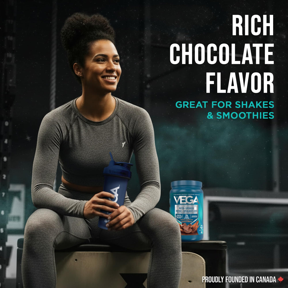 Vega Protein + Supergreens Plant-Based Protein, Chocolate, 618 g