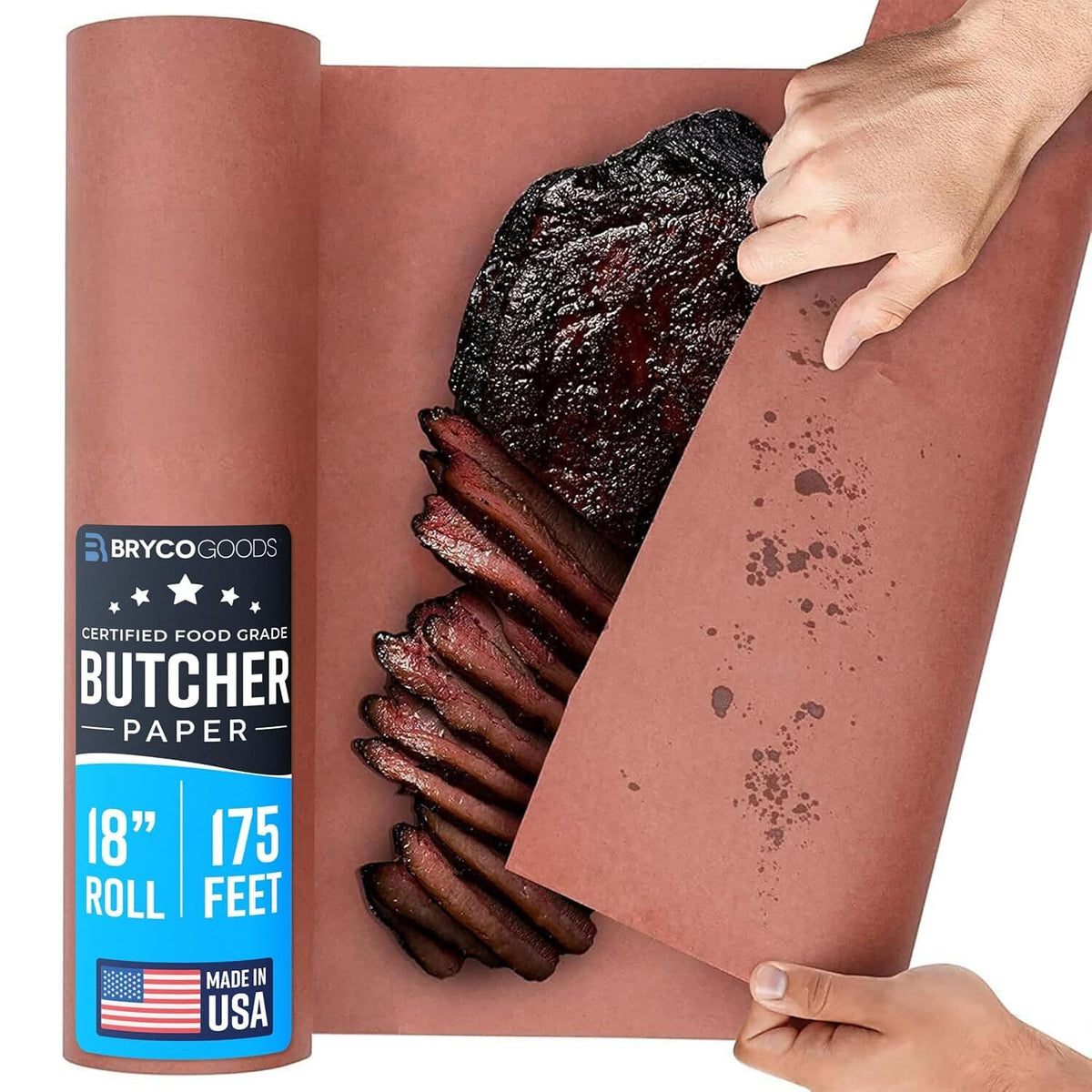 Bryco Goods Pink Butcher Paper Roll, 18 in x 175 ft