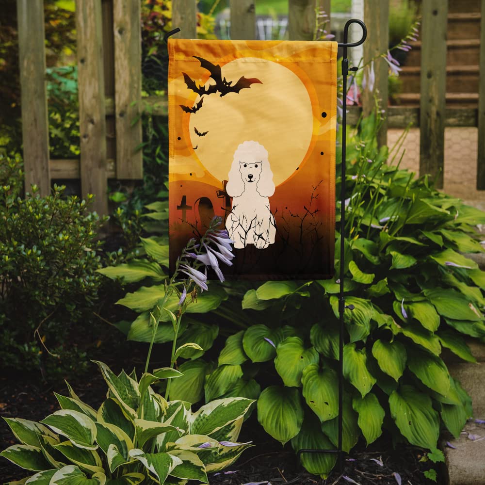 Caroline's Treasures BB4336GF Halloween Poodle White Flag Garden Size, Small