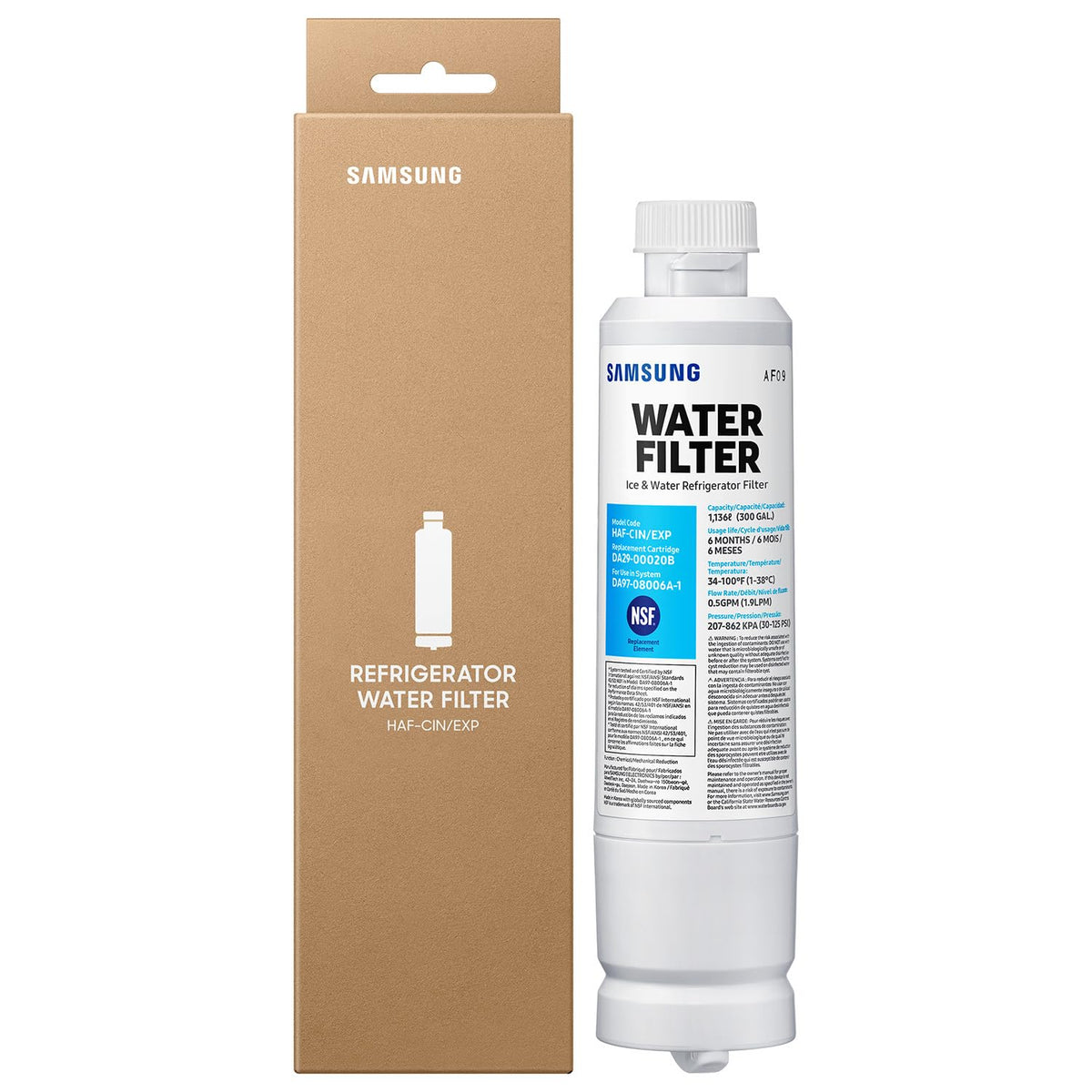 Samsung Refrigerator Water and Ice Filter HAF-CIN/EXP, 1 Pack