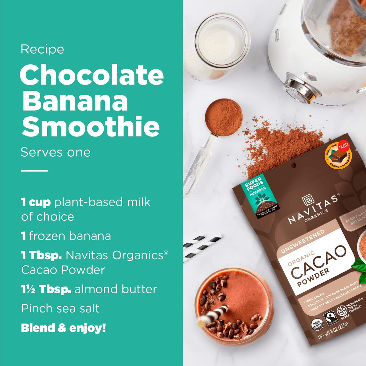 Navitas Organics Cacao Powder, 8 oz