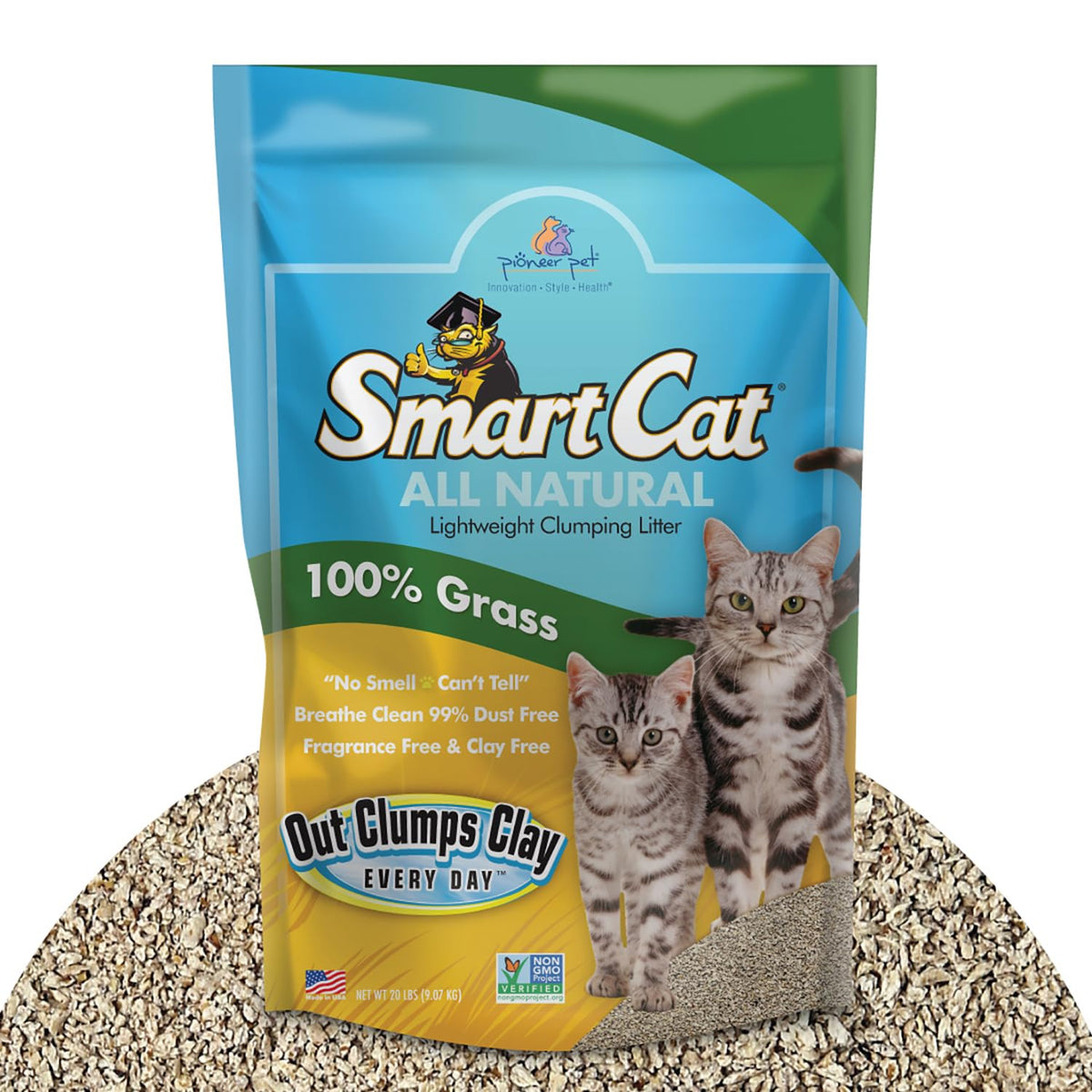 SmartCat 6506 All Natural Clumping Litter, 20 lbs