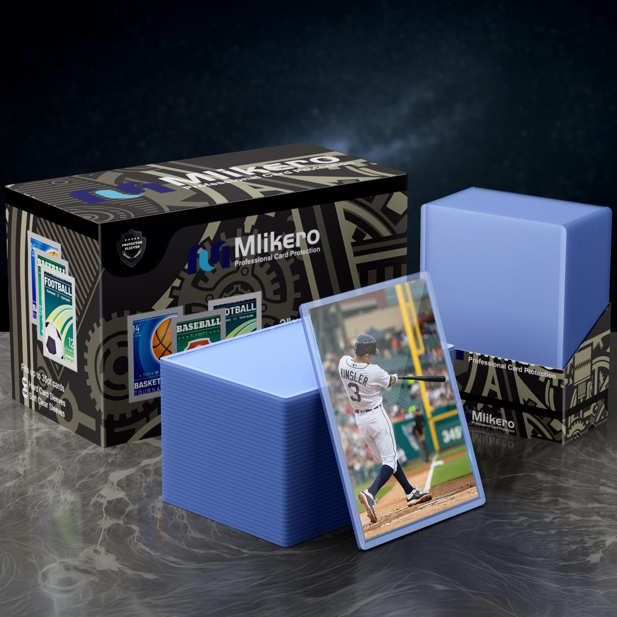 Hockey Card Top Loaders & Soft Sleeves, 3" x 4" (200 Count)