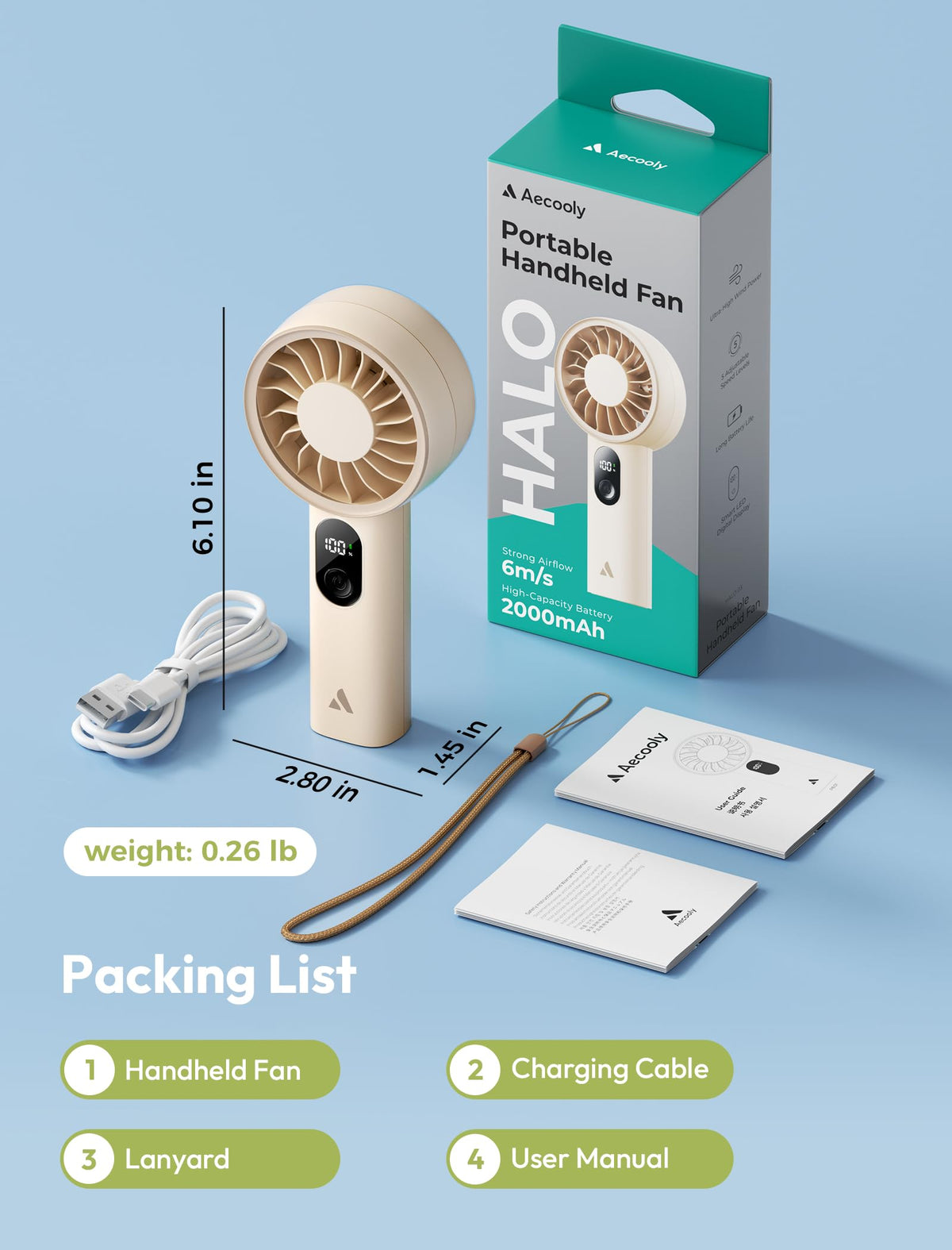 Aecooly Mighty Portable Fan