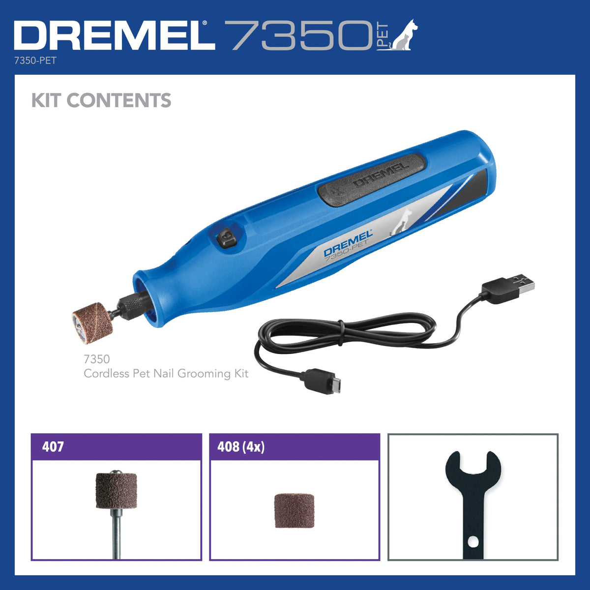 Dremel 7350-PET 4V Pet & Dog Nail Grinder Kit