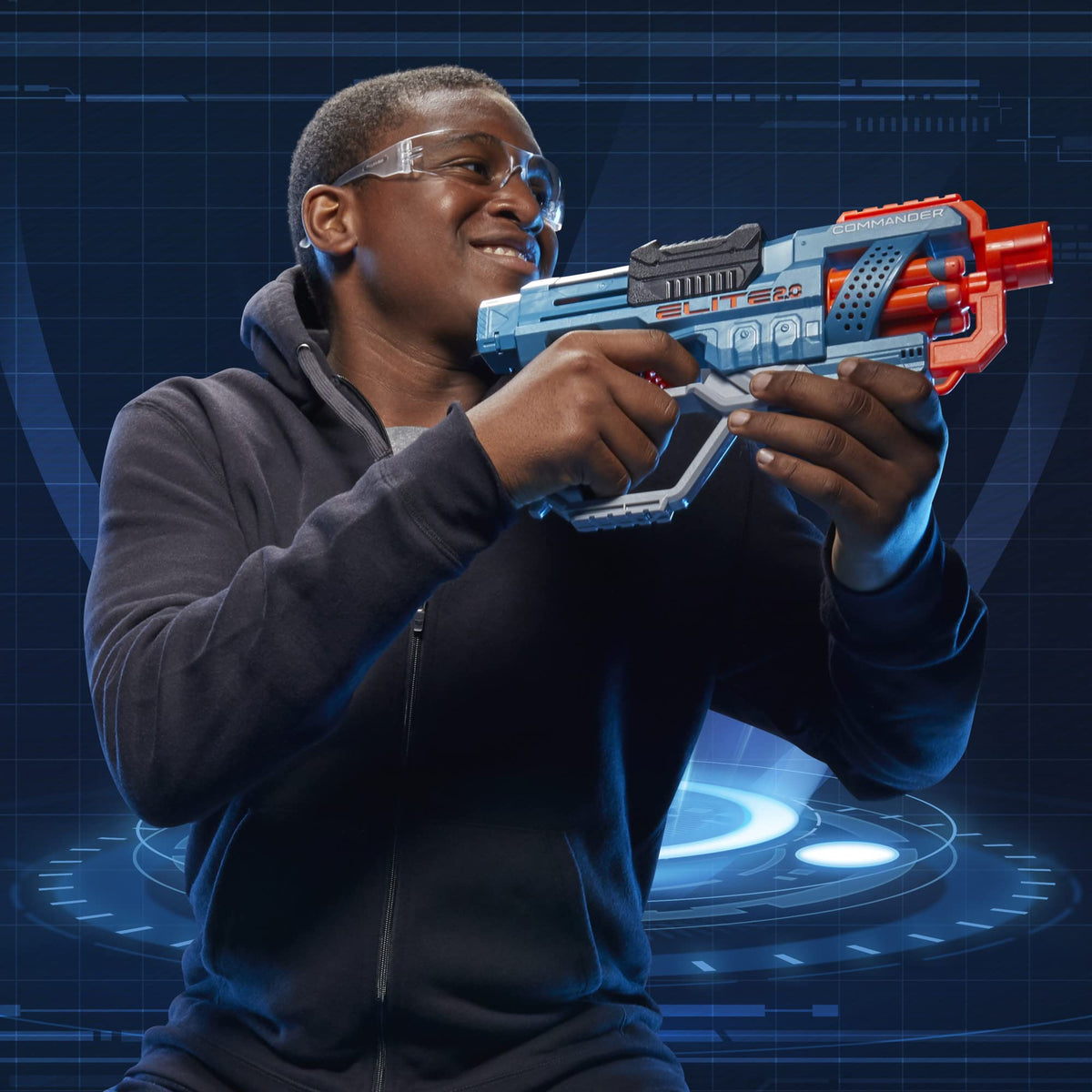 Hasbro Nerf Elite 2.0 Commander RD-6 Blaster E9485, 12 Darts