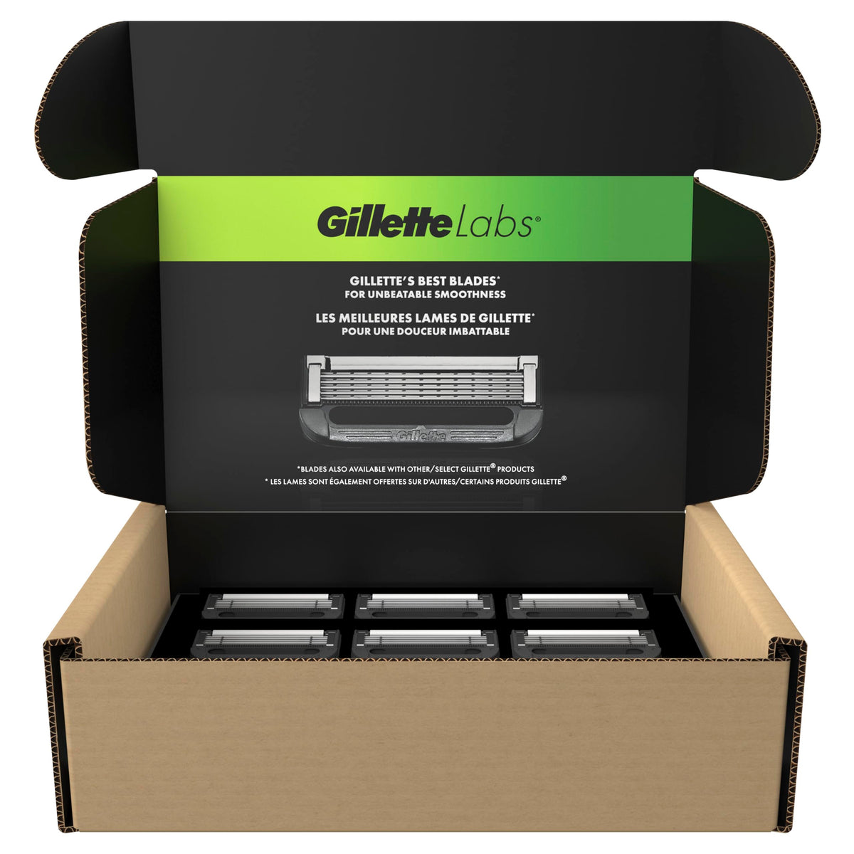 Gillette Labs Razor Refills for Men, 5-Blade, 12 Count