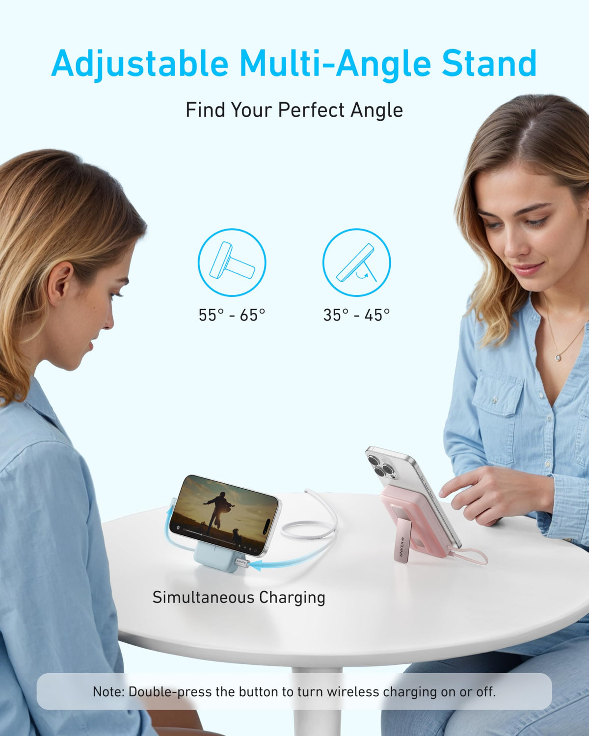 Anker Zolo Magnetic Power Bank, 10,000mAh, 30W, with Stand