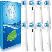Replacement Brush Heads for Oral-B iO, 8 Pack with Covers, White
